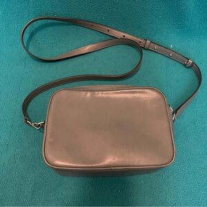 Leatherology Gray Leather Crossbody Bag